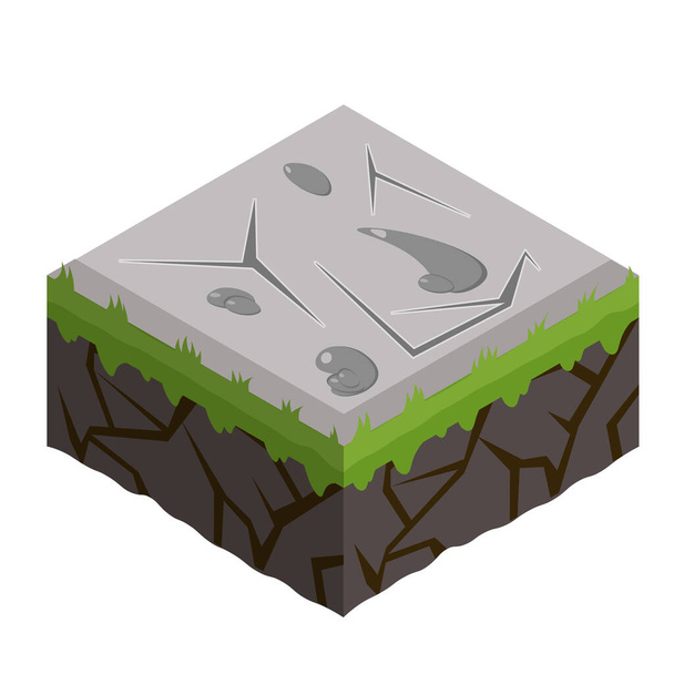 Isometric Soil Layers tile - Vector, Image