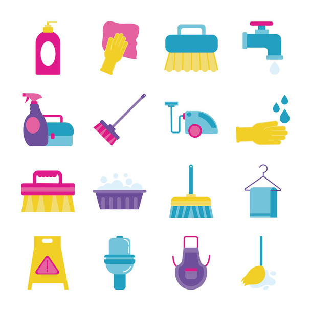 limpeza e desinfecção de ícones de conjunto
 - Vetor, Imagem