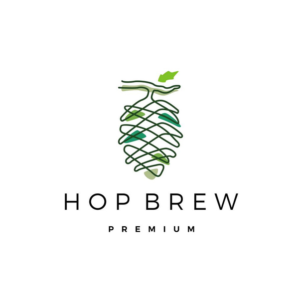 hop brew logo vector icon illustration - Vector, Image