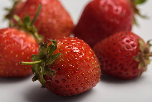 garden strawberry close-up, selective focus - Photo, Image