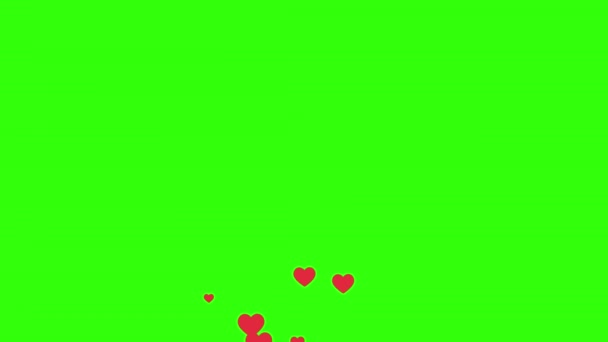 Animated Heart op groen scherm voor social media. 4k video. - Video