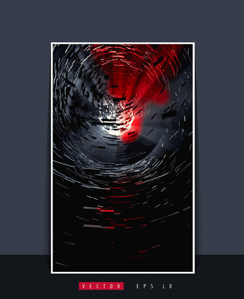 3Dレンダリング抽象技術を用いたポスターの背景｜デジタルハイテクコンセプト - ベクター画像