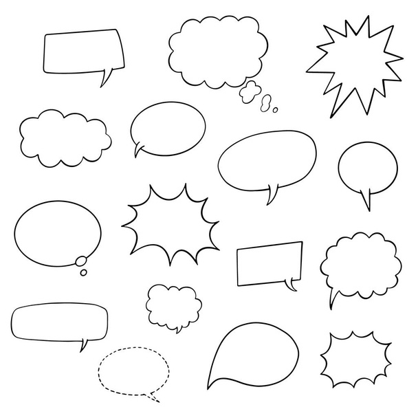 set of hand drawn speech bubbles - Photo, Image