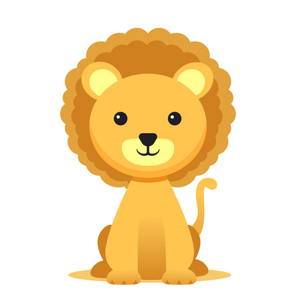 Little lion character illustration. vector illustration - Vektori, kuva