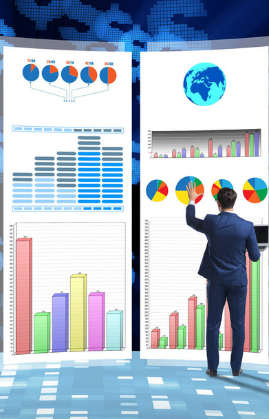 Concept of business charts and finance visualisation - Photo, Image