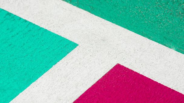 vihreä ja pinkki betoni koripallokenttä - lähikuva - Valokuva, kuva
