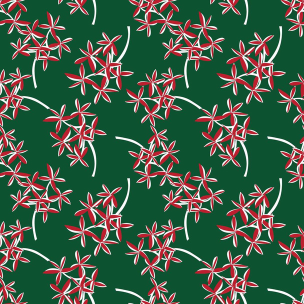 Natal Tropical Folha botânica sem costura fundo padrão adequado para impressões de moda, gráficos, fundos e artesanato
 - Vetor, Imagem