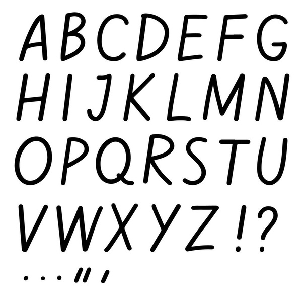 Χειροκίνητη γραμματοσειρά που απομονώνεται στο λευκό. - Φωτογραφία, εικόνα