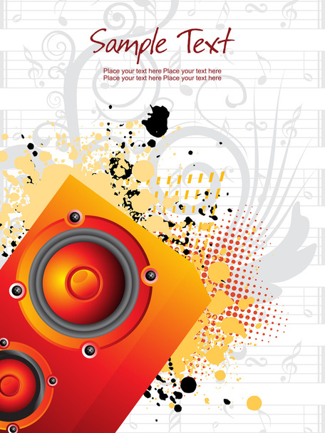 Vector illustration of music background - Διάνυσμα, εικόνα
