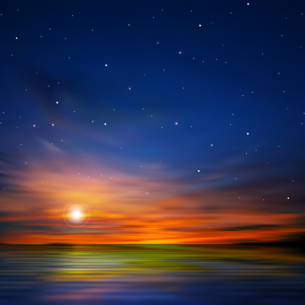 fond abstrait avec lever de soleil de mer
 - Vecteur, image