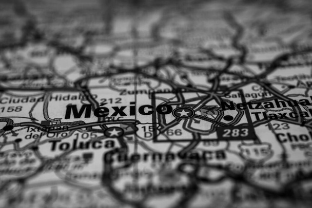 Μεξικό στο Μεξικό ταξιδιωτικός χάρτης - Φωτογραφία, εικόνα