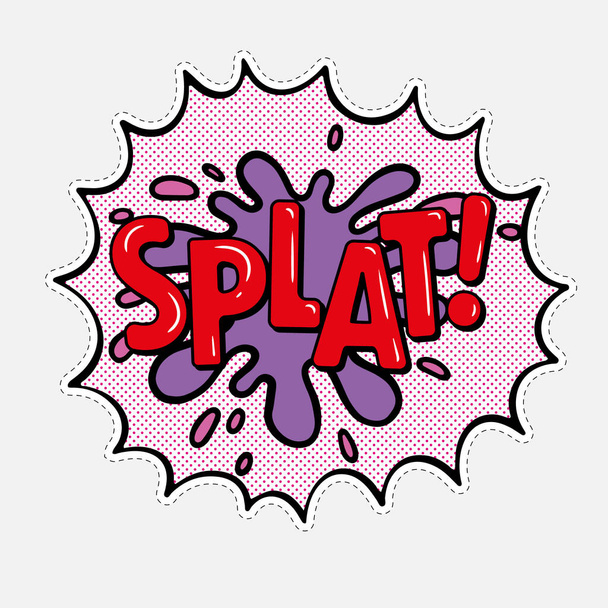 SPLAT ! bande dessinée de bande dessinée sonore. Icône BD. étiquette autocollante - Photo, image