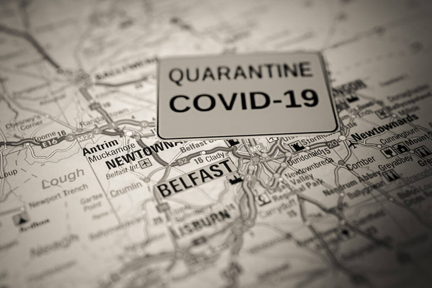Belfast Coronavirus Covid-19 Καραντίνα - Φωτογραφία, εικόνα