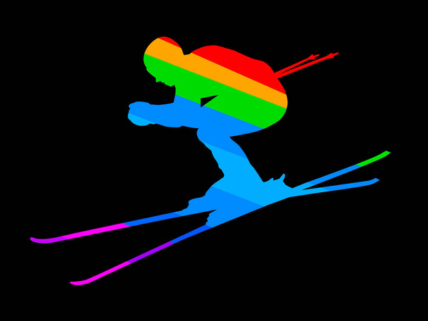 Vektör kalitesinde kayak sporu grafiği - Vektör, Görsel