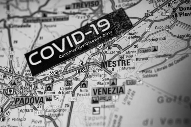 Venezia Coronavirus Covid-19 Kwarantanna w tle - Zdjęcie, obraz