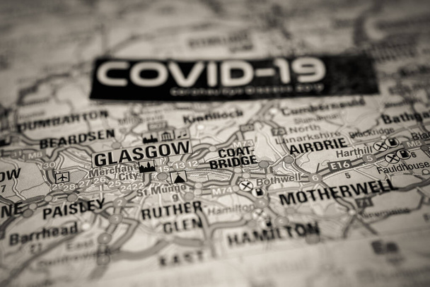 Ιστορικό καραντίνας Coronavirus Covid-19 της Γλασκώβης - Φωτογραφία, εικόνα