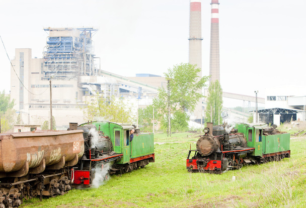 tren de carga de vapor y locomotora, Kostolac, Serbia
 - Foto, Imagen