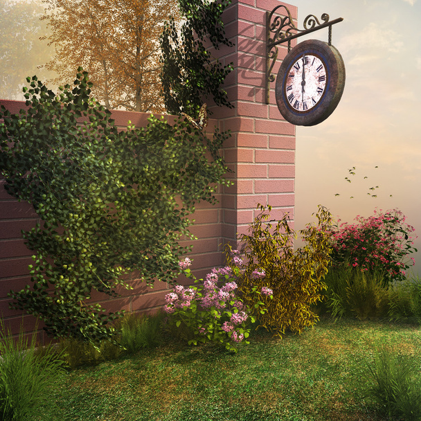 hodiny na zahradě - Fotografie, Obrázek