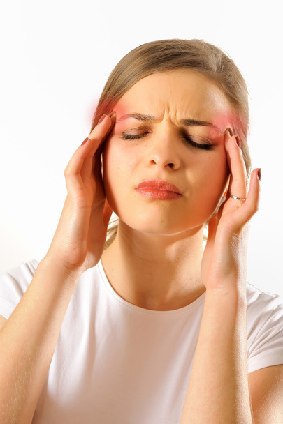 Chica teniendo un dolor de cabeza
 - Foto, Imagen