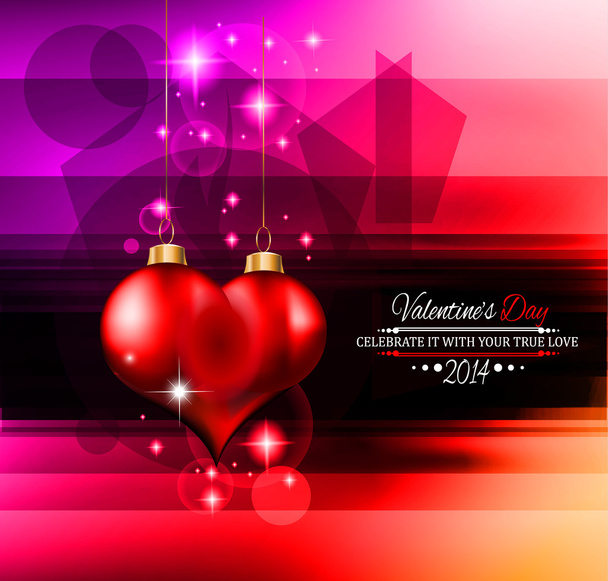 Valentine's Day template with stunning hearts - Vecteur, image