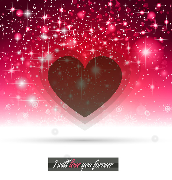 Valentine's Day template with stunning hearts - Vector, Image