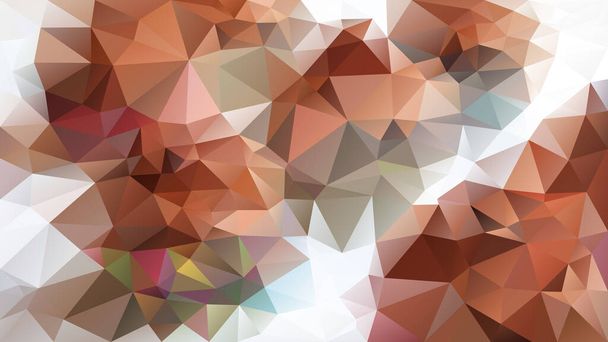 vector abstract irregular polygon background - triangle low poly pattern - color cinnamon brown beige brick ginger grey white - Vector, Image