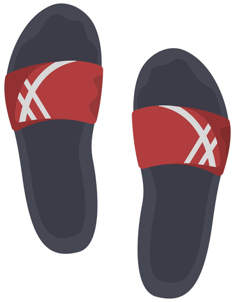 Mužské sandály izolované na bílém pozadí. Letní obuv v kresleném stylu. - Vektor, obrázek