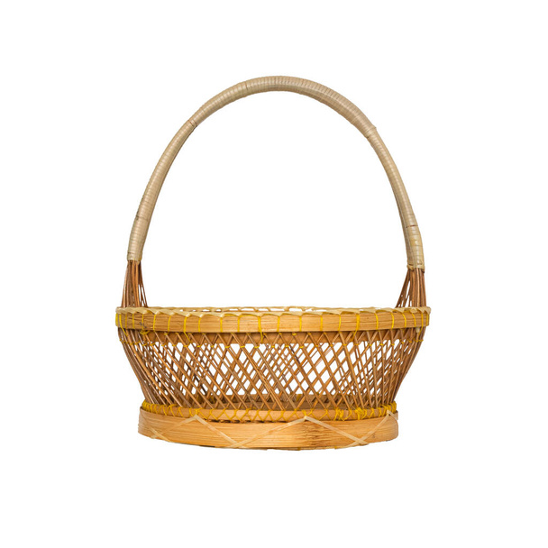 Isolated wicker basket on white background. - Photo, Image