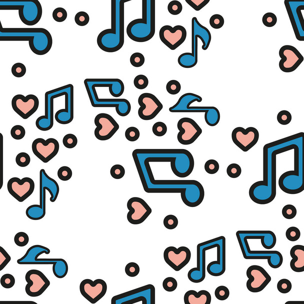 Музыкальные ноты, песня, мелодия или настройка плоского векторного значка для музыкальных приложений и веб-сайтов. eps 10
 - Вектор,изображение