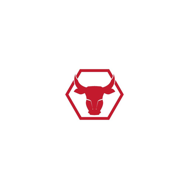Дизайн логотипу голови бика Векторна ілюстрація
  - Вектор, зображення