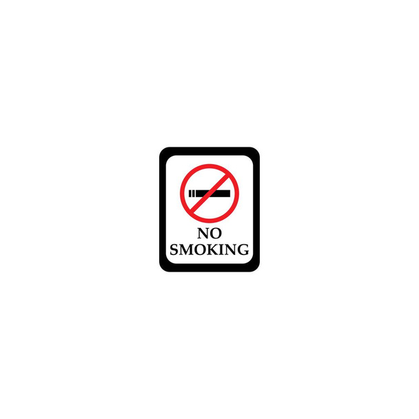 Žádné kouření znamení na bílém pozadí - Vektor, obrázek