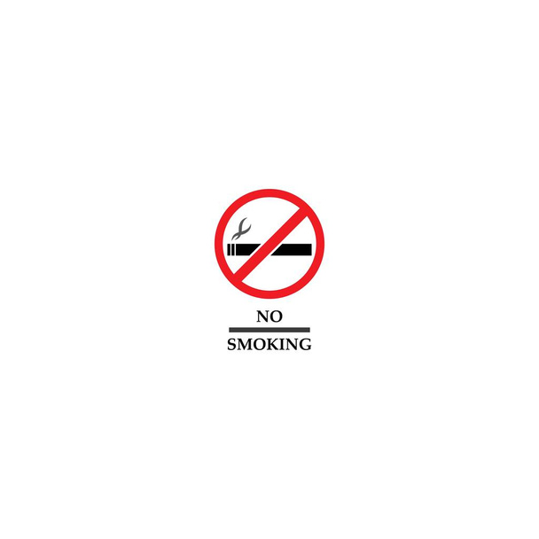 Απαγορεύεται το κάπνισμα σε λευκό φόντο - Διάνυσμα, εικόνα