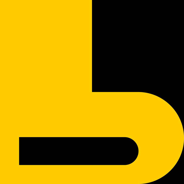 yellow, black, twist, letter - Vector, Image