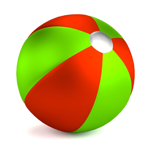 Realistic 3d render of beach ball - Photo, Image