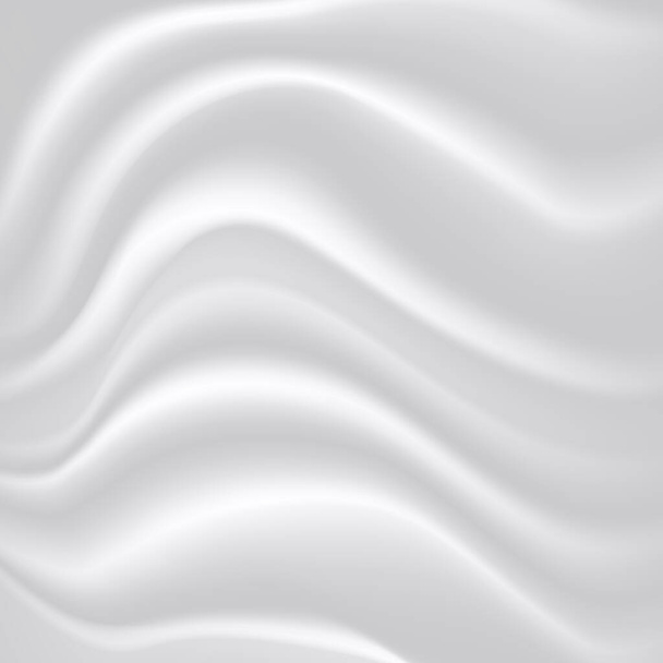 Witte gedrapeerde zijde stof textuur. vectorillustratie - Vector, afbeelding