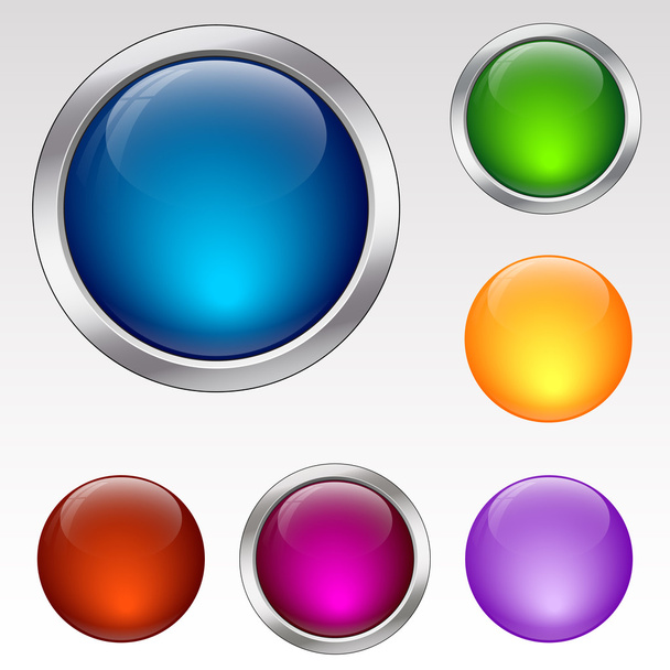 Colorful buttons and spheres. Vector illustration. - Vector, Image