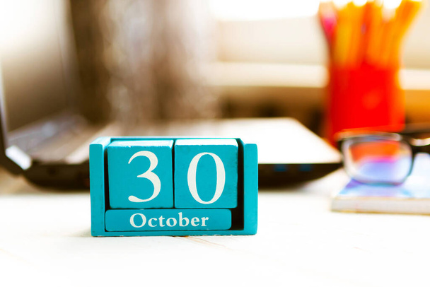 30. října. 30. den v měsíci, kalendář na pracovišti manažera lidských zdrojů. Podzimní čas. - Fotografie, Obrázek
