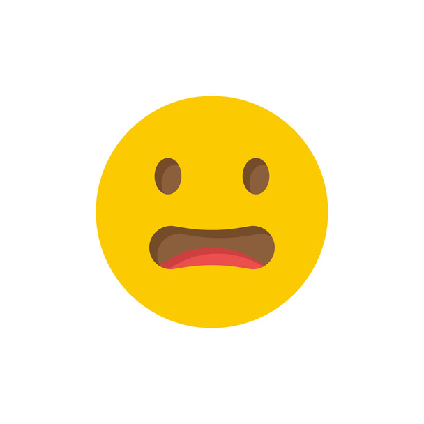Znepokojený obličej emotikon symbol vektoru ikony izolované na bílém pozadí - Vektor, obrázek