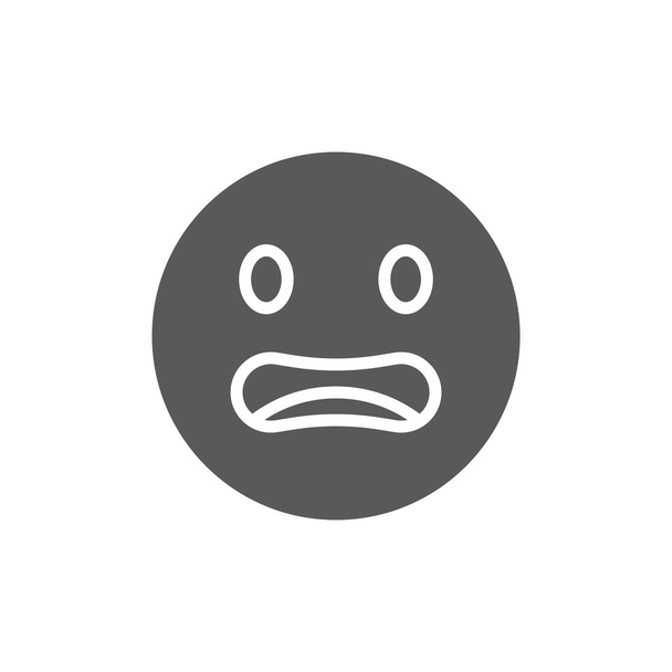 Znepokojený obličej emotikon symbol vektoru ikony izolované na bílém pozadí - Vektor, obrázek