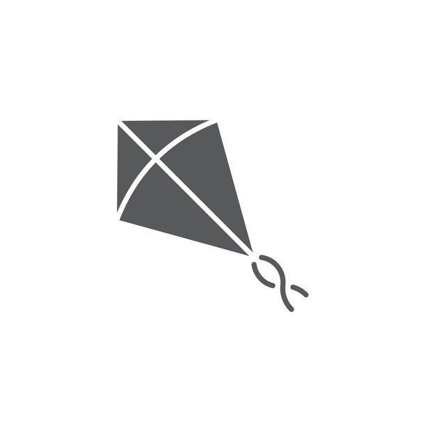 Σύμβολο διανυσματικού εικονιδίου Kite που απομονώνεται σε λευκό φόντο - Διάνυσμα, εικόνα