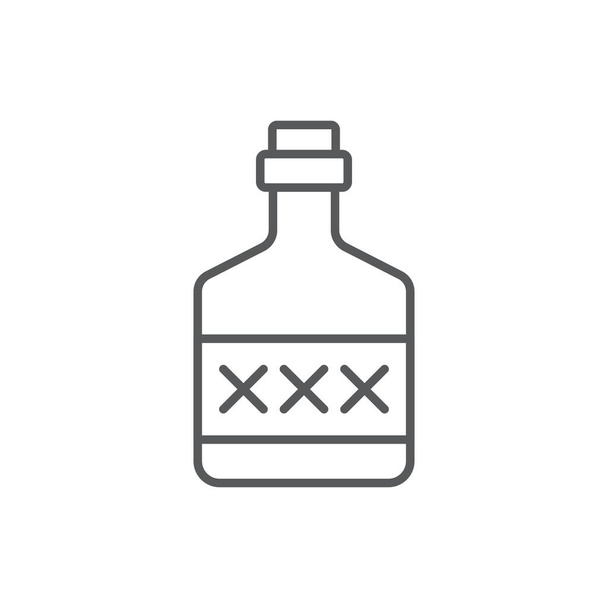 Símbolo de ícone de vetor de garrafa de veneno isolado no fundo branco
 - Vetor, Imagem