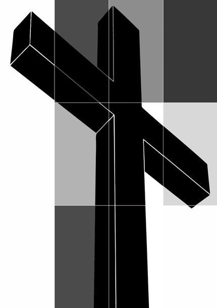 Crucifix, pop art - Vector, Image