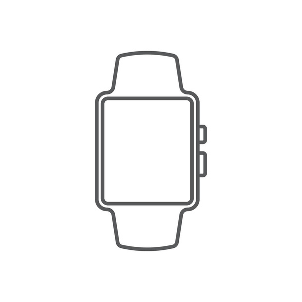 Beyaz arkaplanda izole edilmiş akıllı saat vektör simgesi teknolojisi - Vektör, Görsel