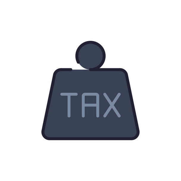 Tax weight vector icon symbol isolated on white background - Vector, Image
