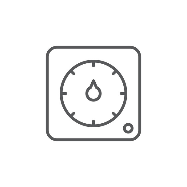 Termostato vector icono símbolo herramientas médicas aisladas sobre fondo blanco
 - Vector, Imagen