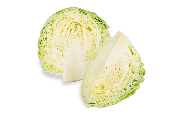 Sliced cabbage isolated on white background - Фото, изображение