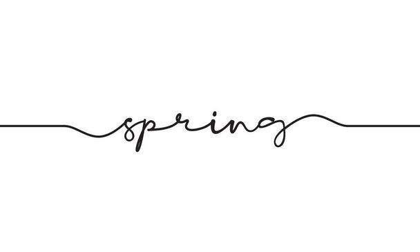 Palabra de primavera vector de diseño manuscrito - Vector, Imagen