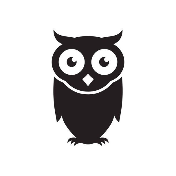 simple owl bird vector isolated on white background - Vector, Image