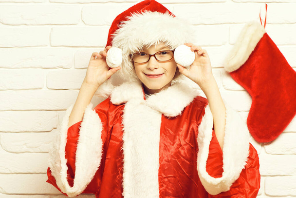 young cute santa claus boy - Photo, Image