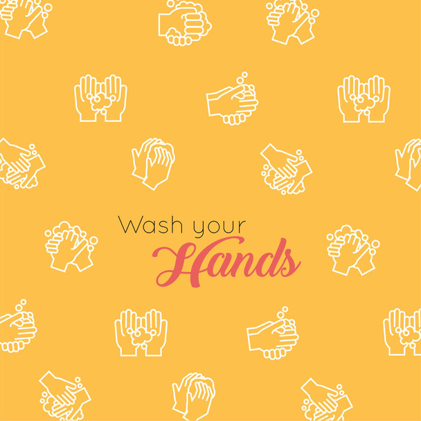 message de lavage des mains pour covid19
 - Vecteur, image